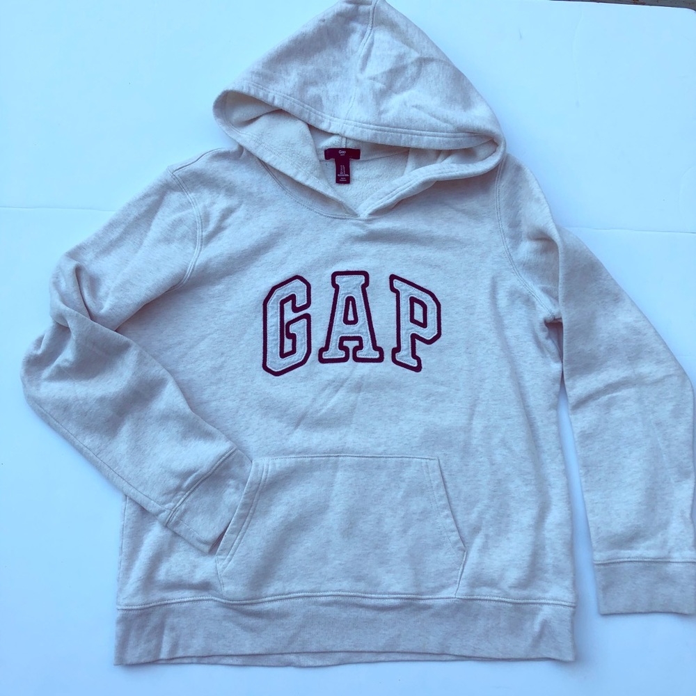 Gap hoodie unisex off white kids pullover Sz L